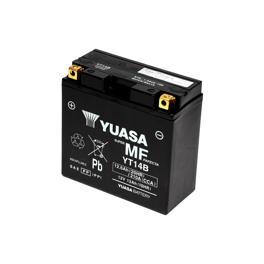 Yuasa Maintenance Free AGM YT14B 12 Ah 210 A 12V