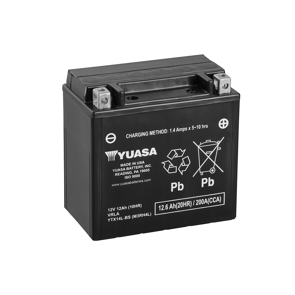 Yuasa Maintenance Free AGM YTX14L-BS 12 Ah 200 A 12V