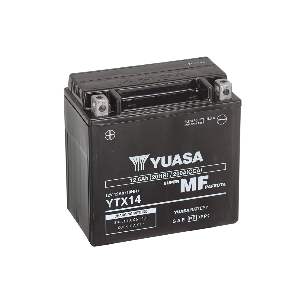 Yuasa Maintenance Free AGM YTX14 12 Ah 200 A 12V
