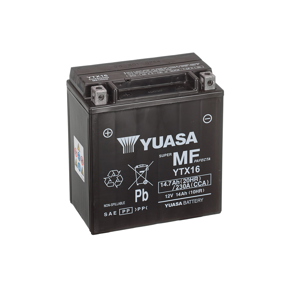 Yuasa Maintenance Free AGM YTX16 14 Ah 230 A 12V