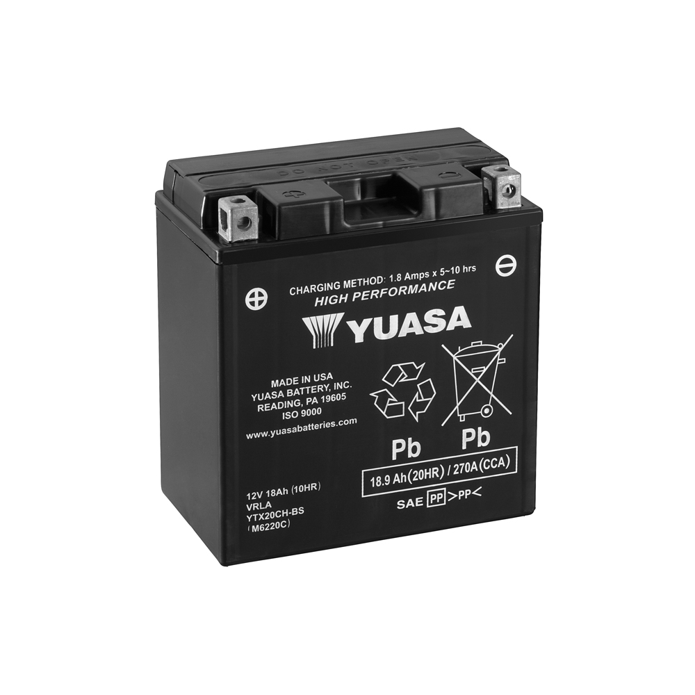 Yuasa HP Maintenance Free AGM YTX20CH-BS 18 Ah 270 A 12V