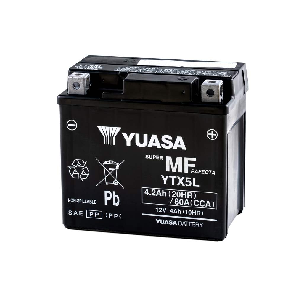 Yuasa Maintenance Free AGM YTX5L 4 Ah 80 A 12V