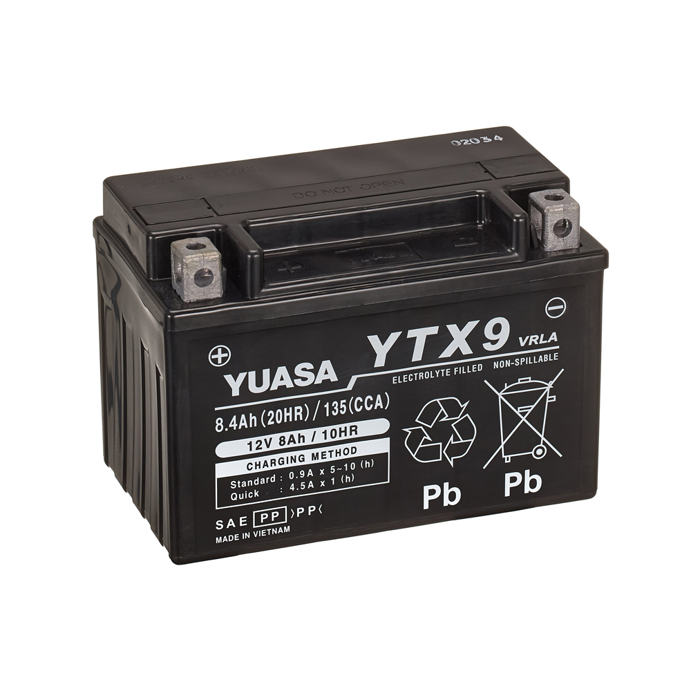 Yuasa Maintenance Free AGM YTX9 8 Ah 135 A 12V